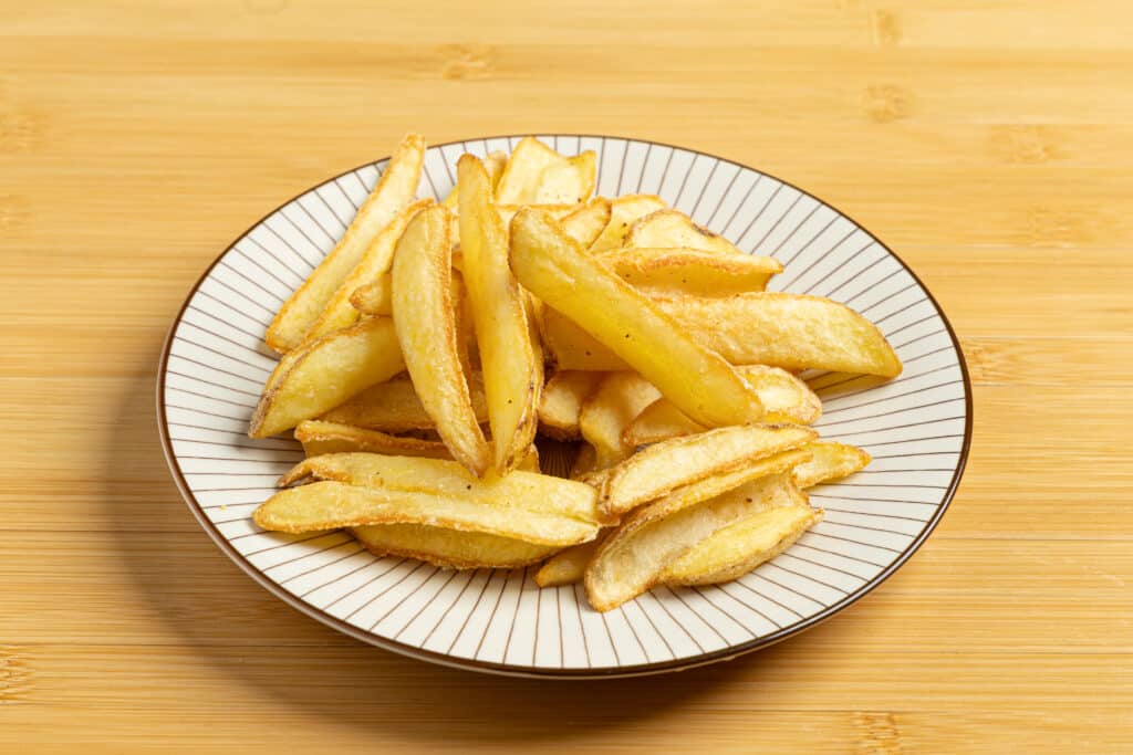 Patatas Teja fritas con piel