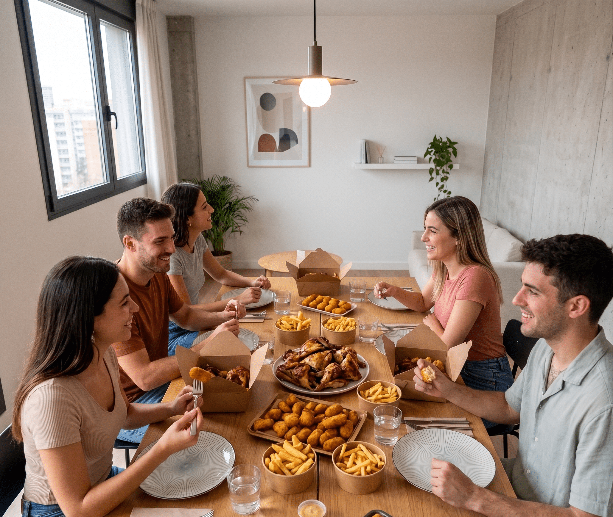 raciones pollo asado para compartir
